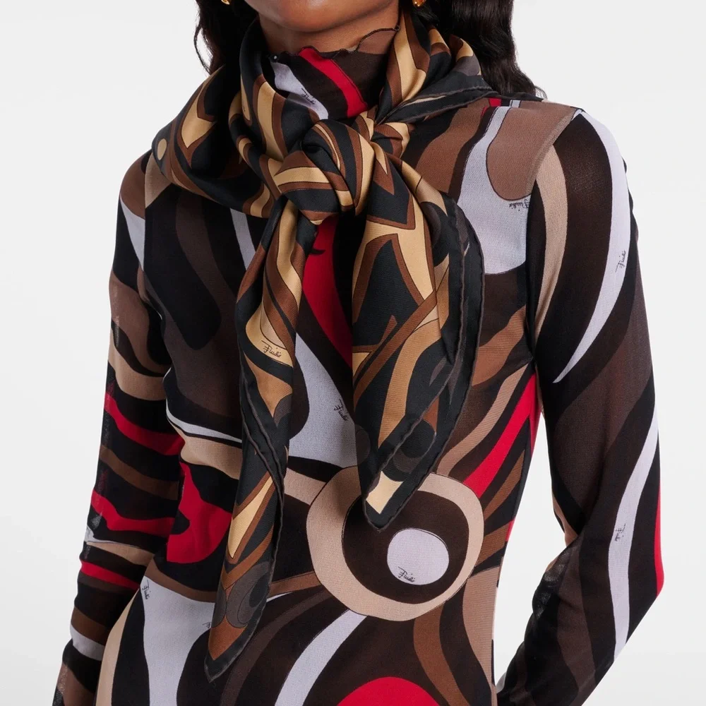 New PUCCI Labirinto silk twill scarf